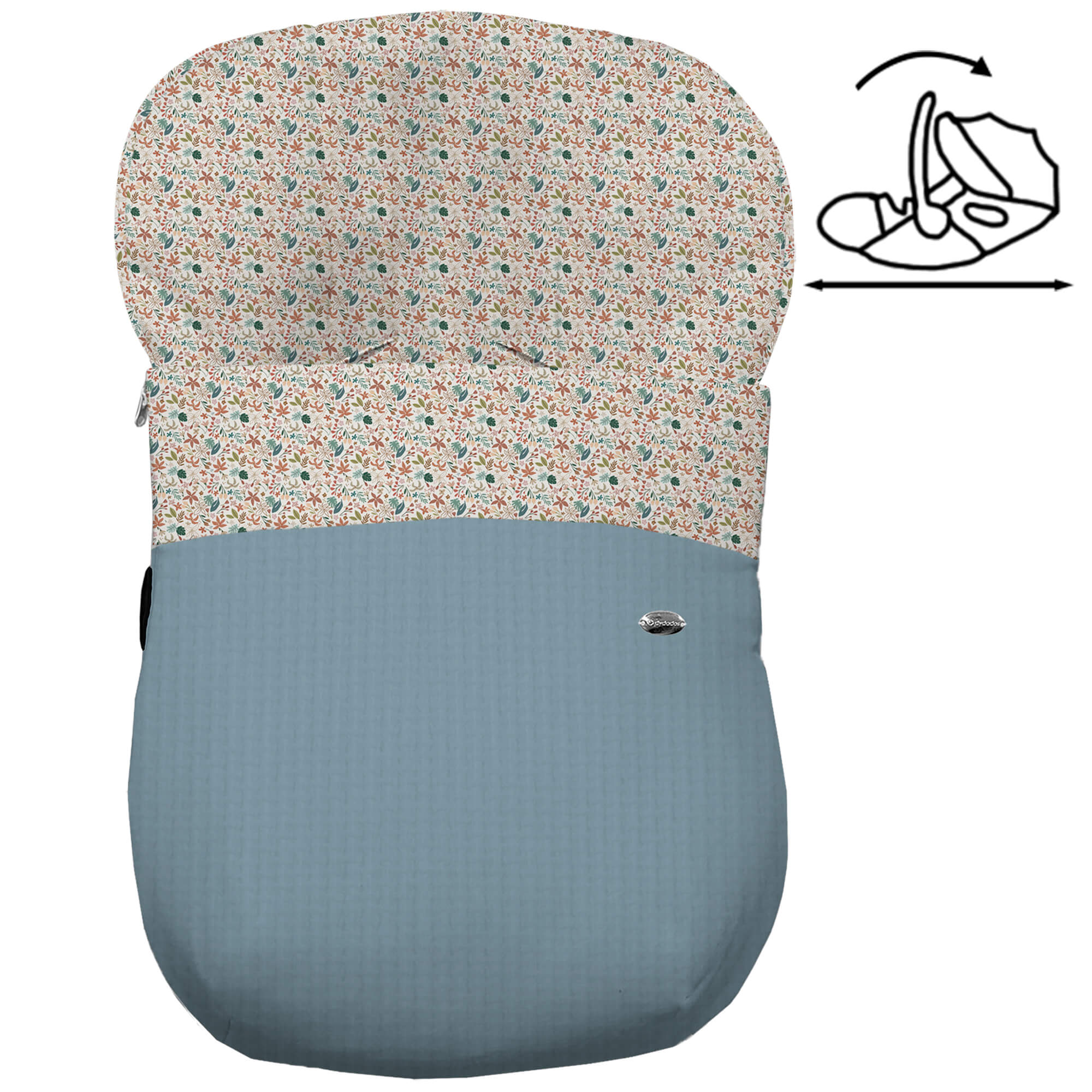 Saco para grupo cero modelo modular Garden azul