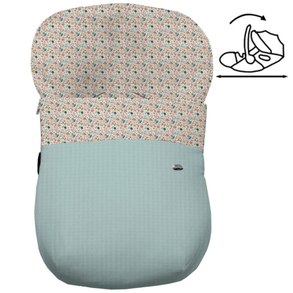 Saco para grupo cero modelo modular Garden menta