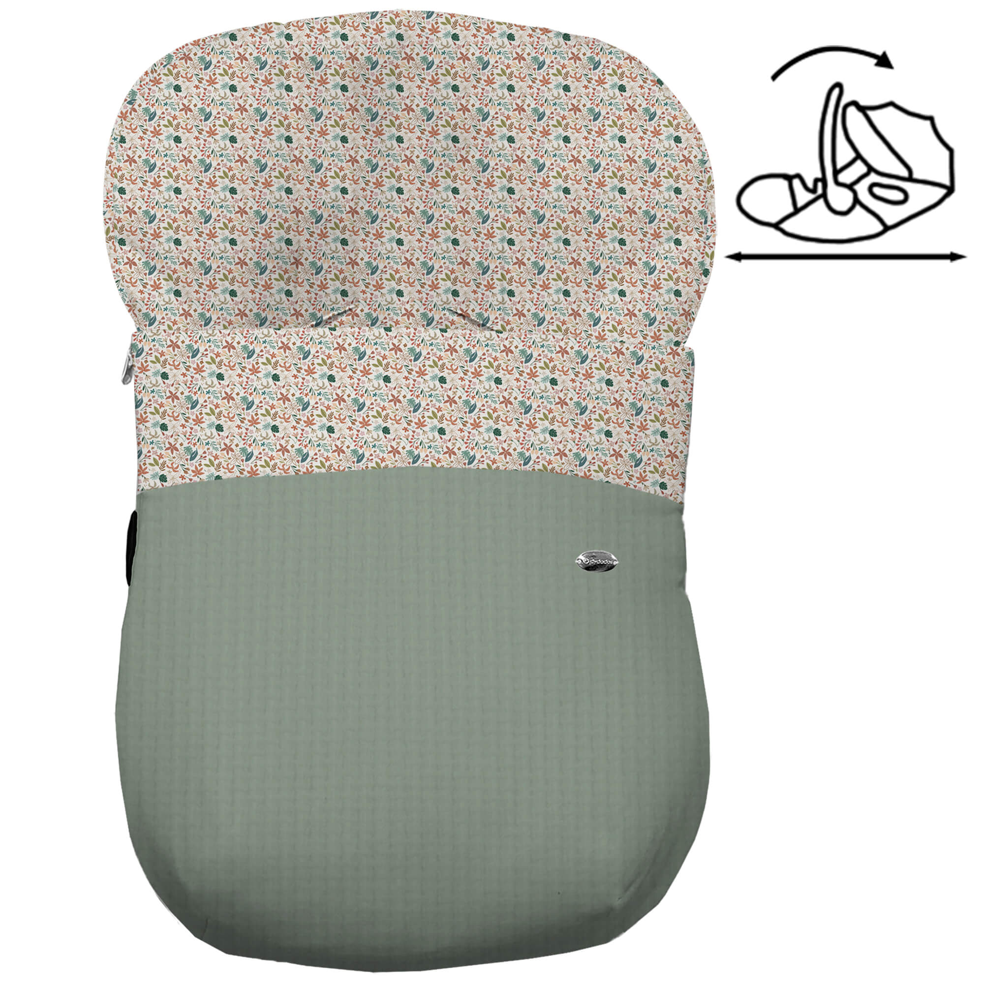 Saco para grupo cero modelo modular Garden verde