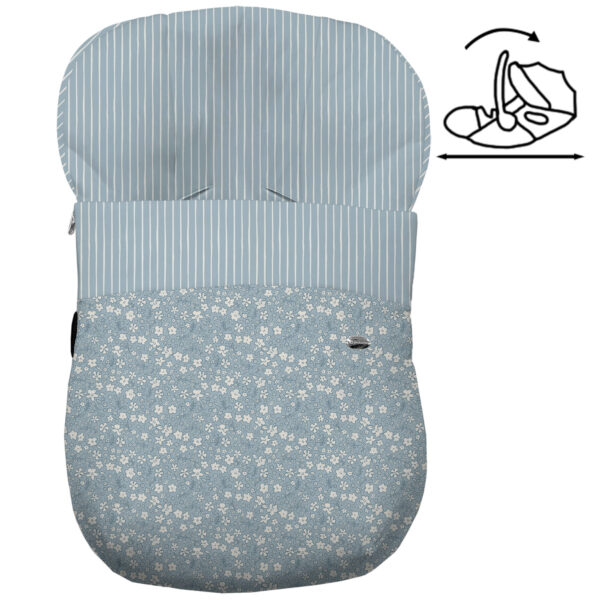 Saco para grupo cero modelo modular Iris azul