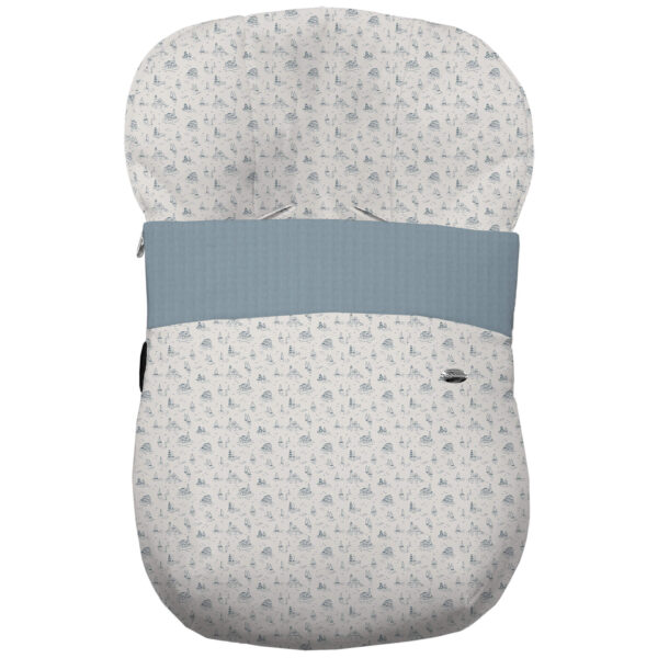 Saco para grupo cero modelo Toile azul