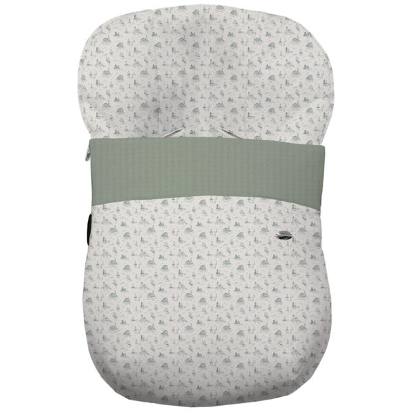 Saco para grupo cero modelo Toile verde