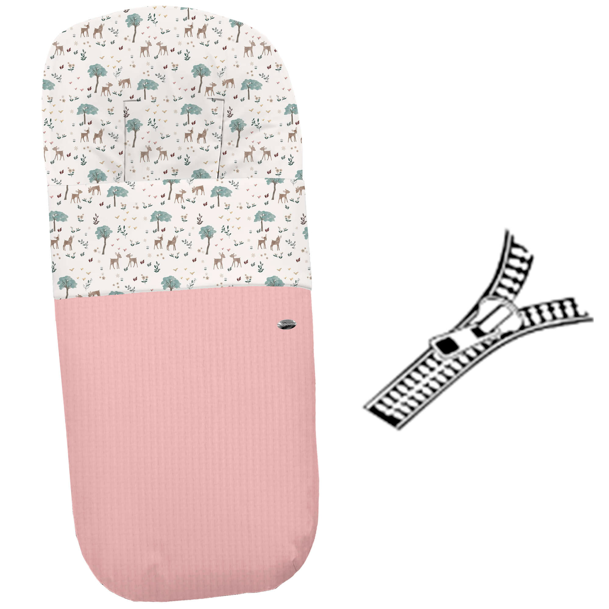 Saco para silla modelo recto cremallera Bambi rosado