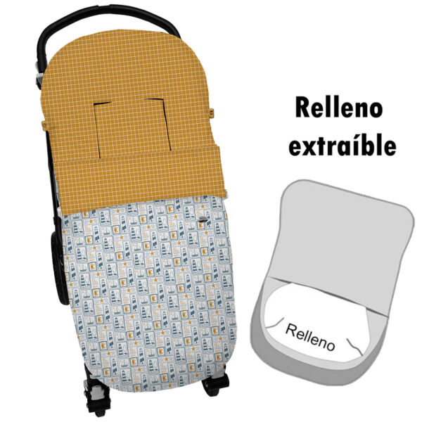 Saco para silla modelo universal desenfundable Porto mostaza