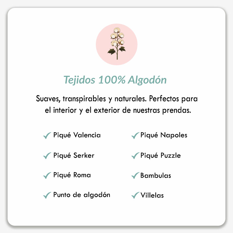 Tejidos 100% Algodón
