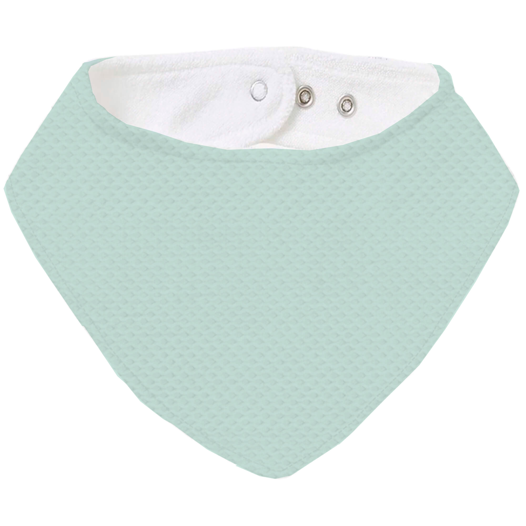 Bandana pequeña Piqué Napoles Verde Mint Bandana pequeña en tejido de algodón Piqué Napoles Verde Mint y por el revés rizo de algodón