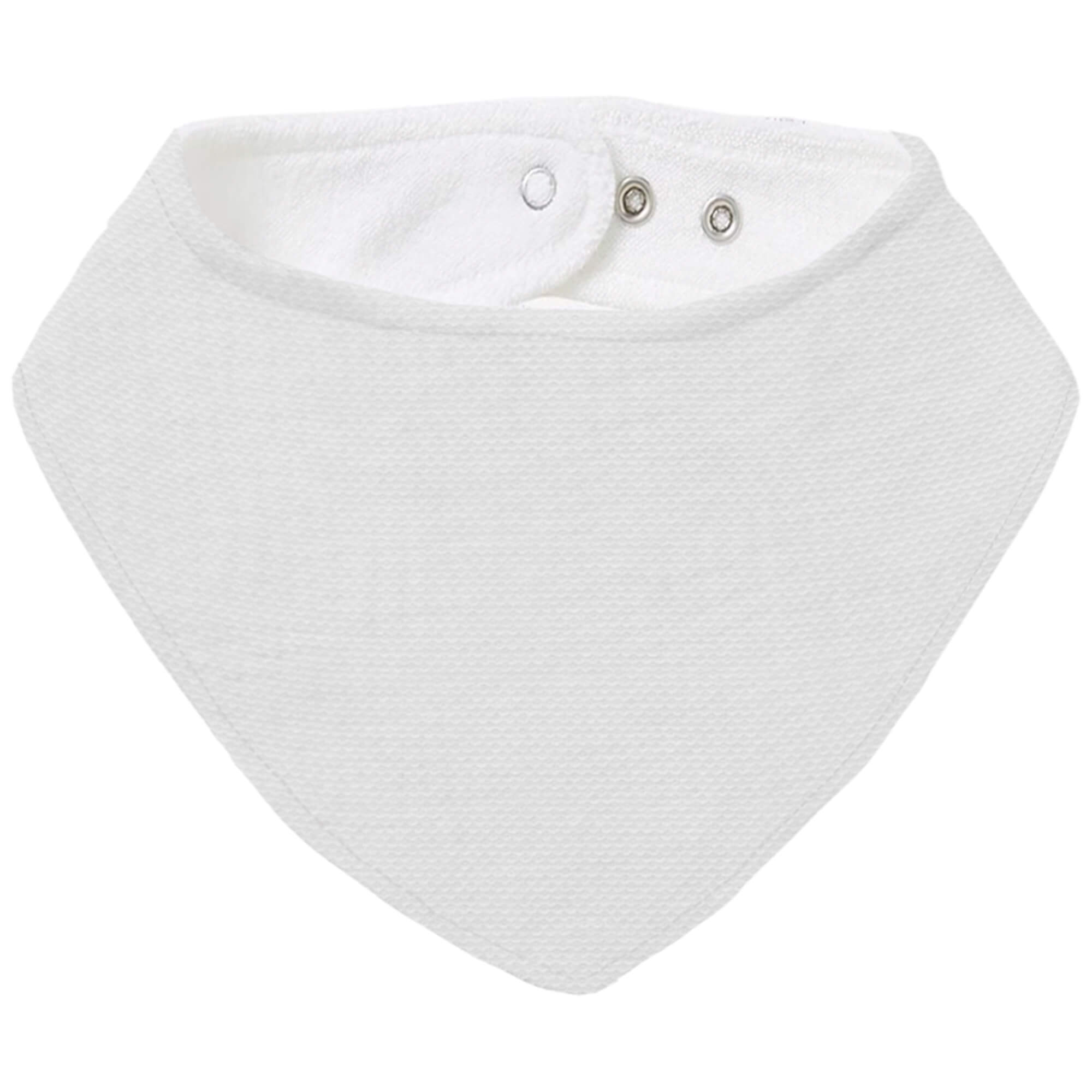 Bandana pequeña Piqué Valencia Blanco Bandana pequeña en tejido de algodón Piqué Valencia Blanco y por el revés rizo de algodón
