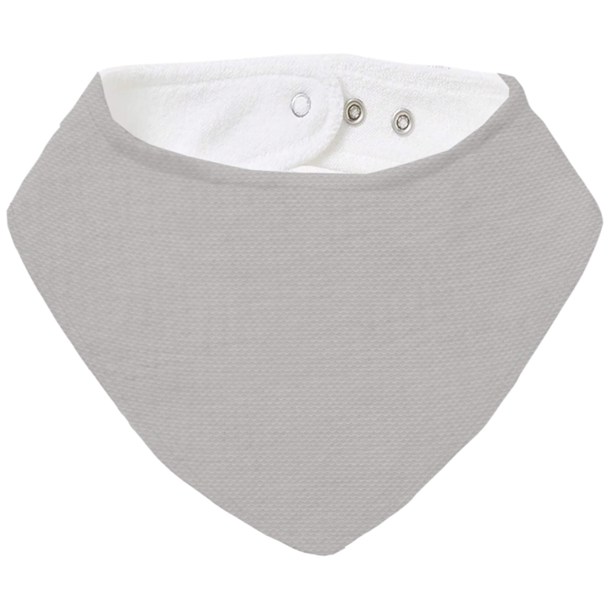 Bandana pequeña Piqué Valencia Gris Bandana pequeña en tejido de algodón Piqué Valencia Gris y por el revés rizo de algodón