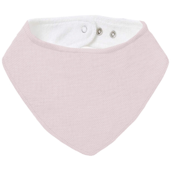 Bandana pequeña en tejido de algodón Piqué Valencia Rosa y por el revés rizo de algodón