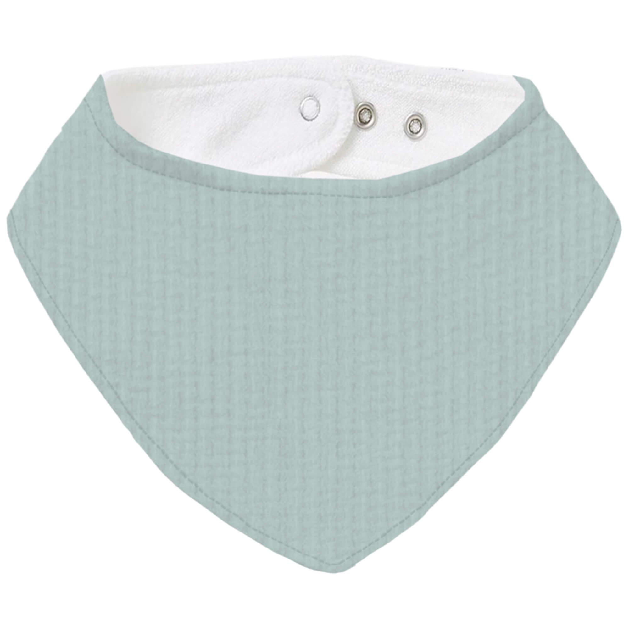 Bandana pequeña Roma Menta Bandana pequeña en tejido piqué de algodón Roma Menta y por el revés rizo de algodón