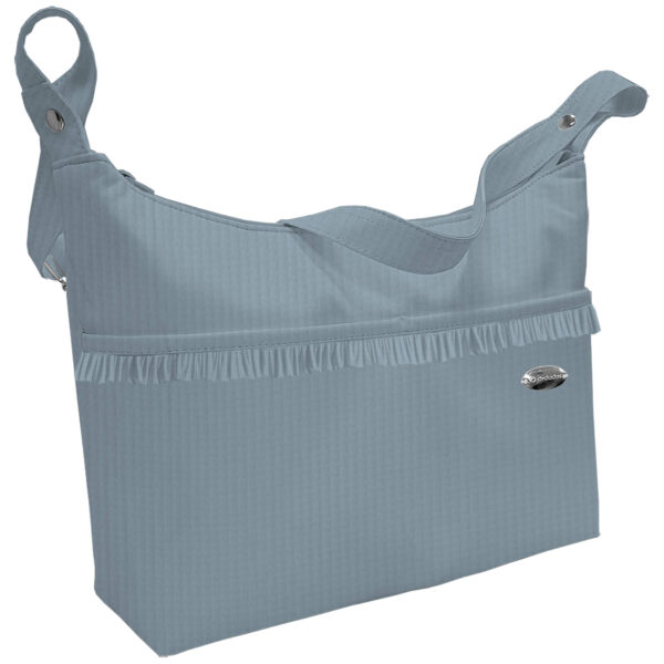 Bolso Barco con volante Piqué en tejido piqué de algodón Roma Azulón