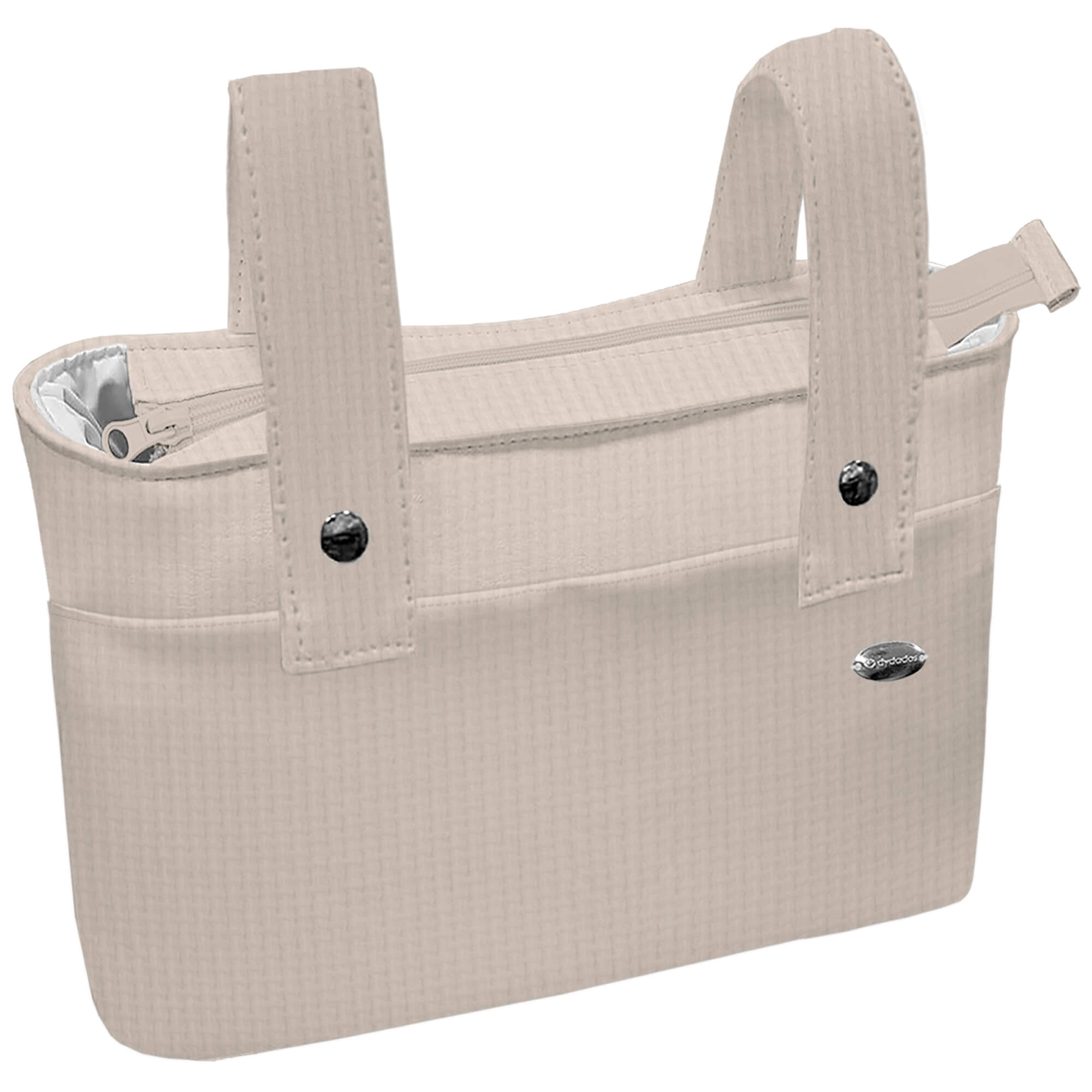 Bolso Organizador XL sin volante Piqué en tejido piqué de algodón Roma Tostado