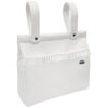Bolso Panera con volante Piqué en tejido piqué de algodón Roma Blanco Roto