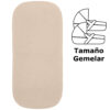 Colchonetas de Capazo Piqué Valencia Camel Colchonetas para el Capazo en tejido de algodón Piqué Valencia Camel