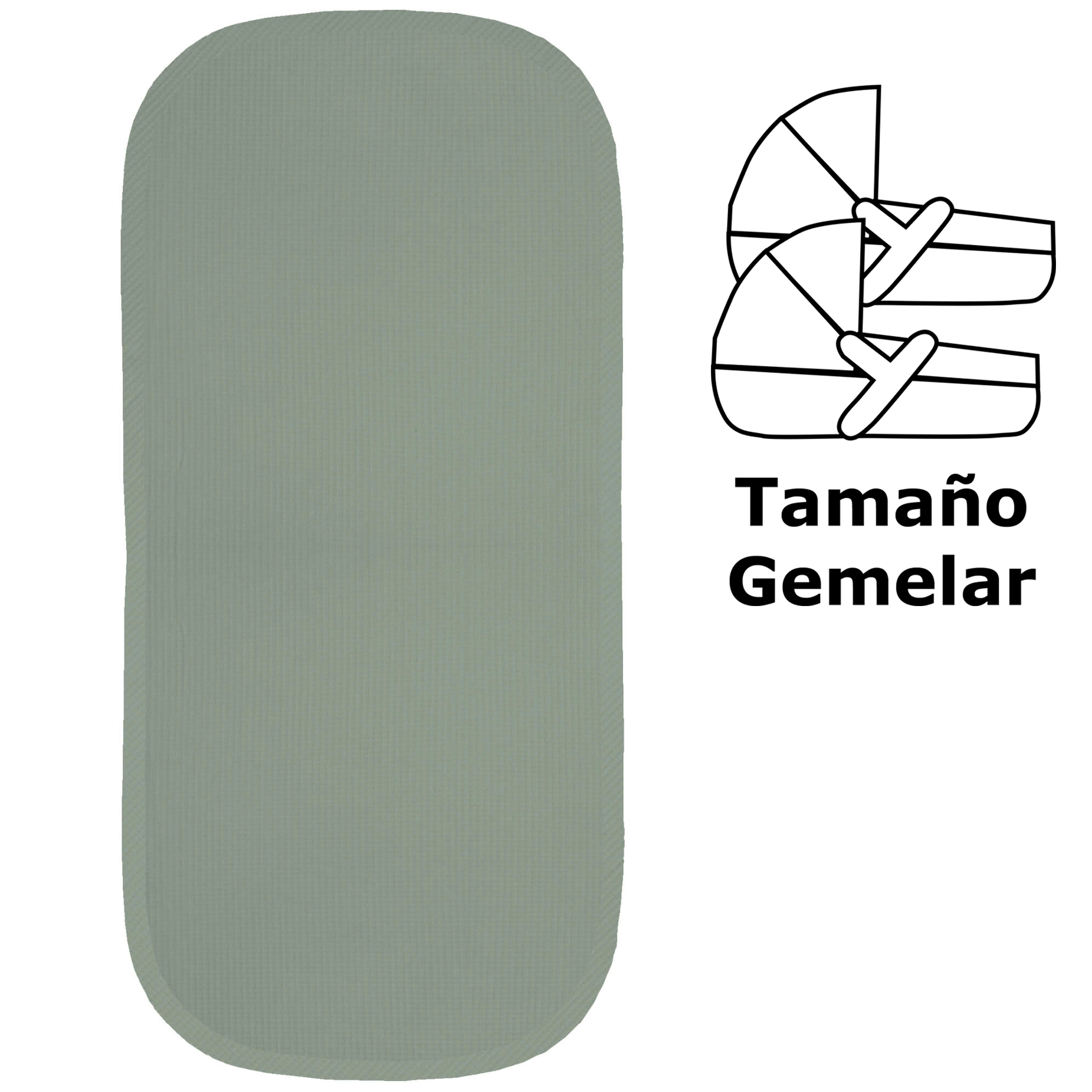 Colchonetas para el Capazo en tejido de algodón Puzzle Verde