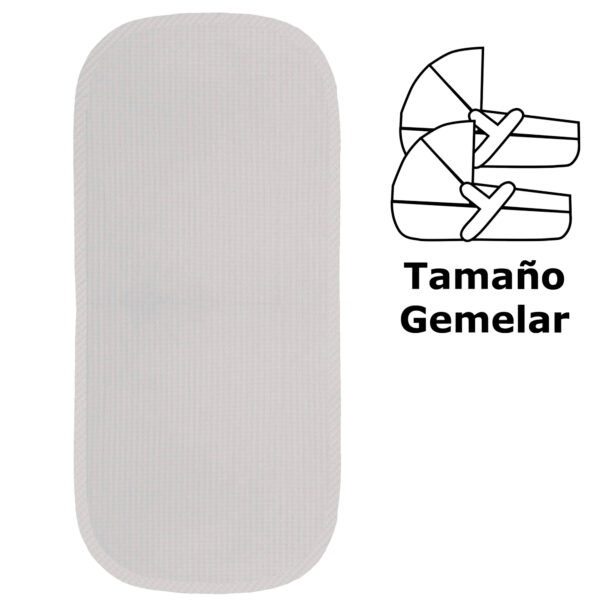 Colchonetas para el Capazo en tejido de algodón Piqué Roma Gris