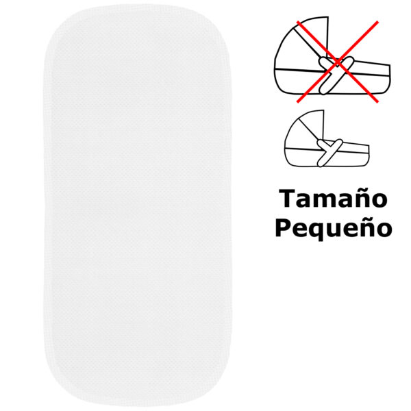 Colchonetas para el Capazo en tejido de algodón Piqué Napoles Blanco