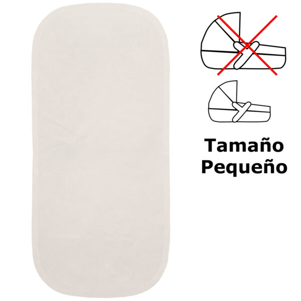 Colchonetas para el Capazo en tejido de algodón Piqué Valencia Crudo