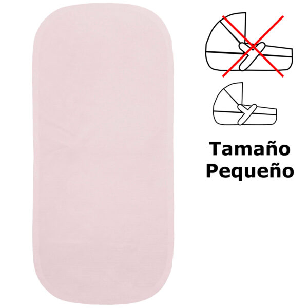 Colchonetas para el Capazo en tejido de algodón Piqué Valencia Rosa