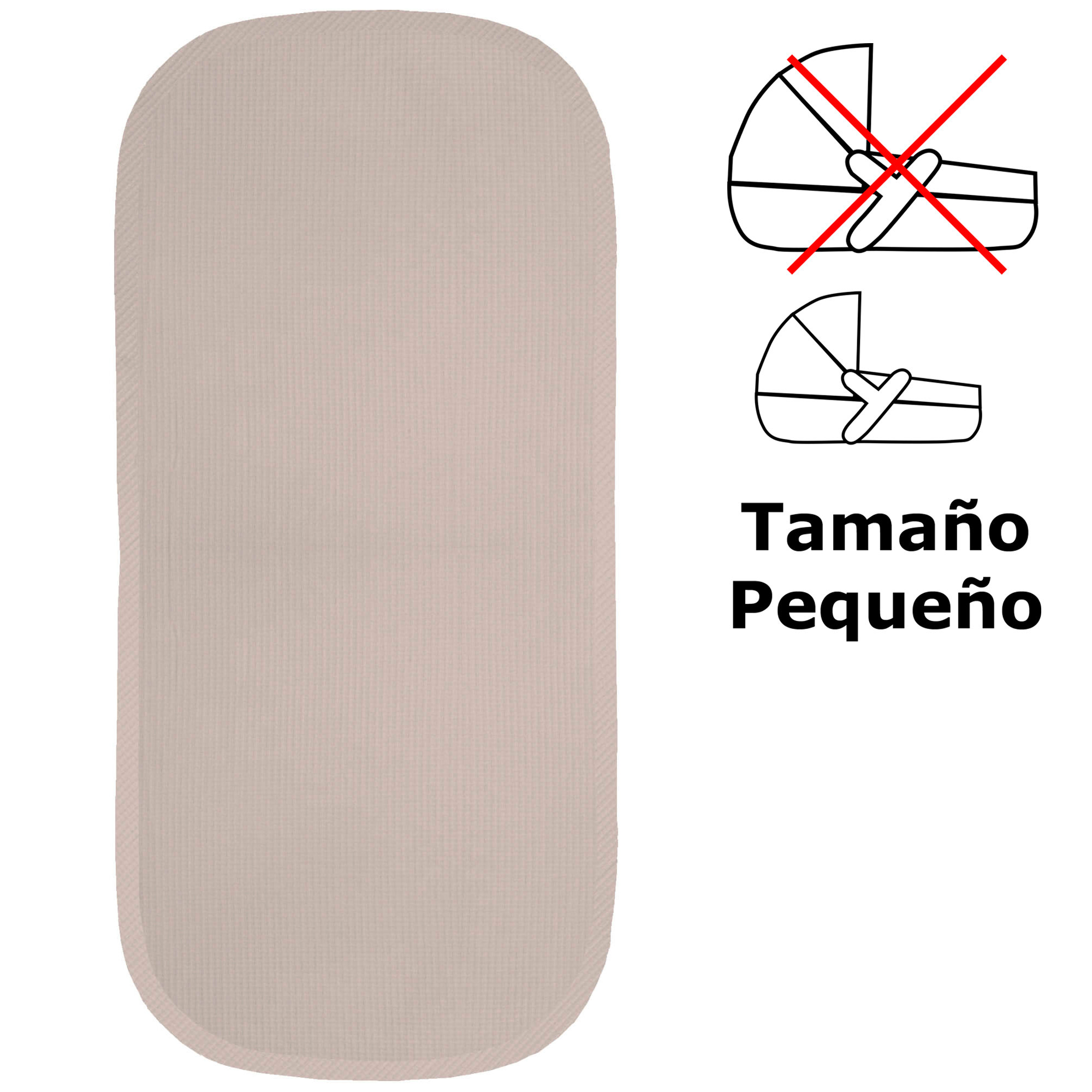 Colchonetas para el Capazo en tejido de algodón Puzzle Tostado