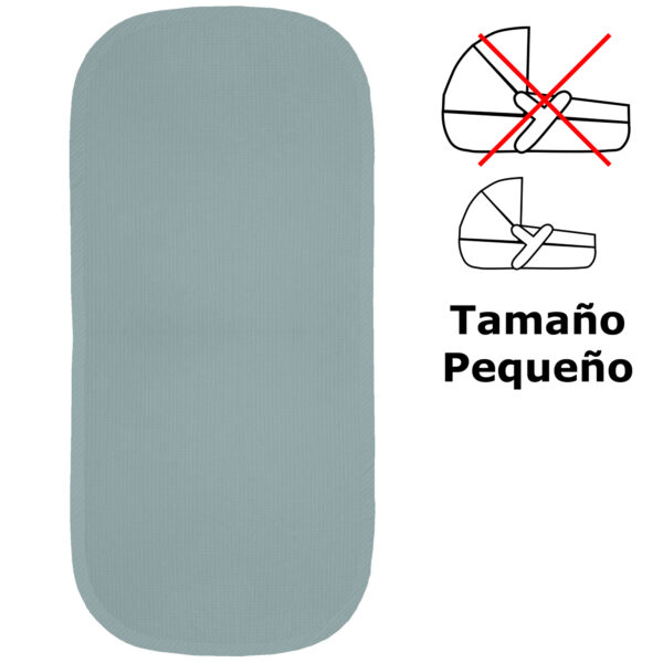 Colchonetas para el Capazo en tejido de algodón Piqué Serker Menta
