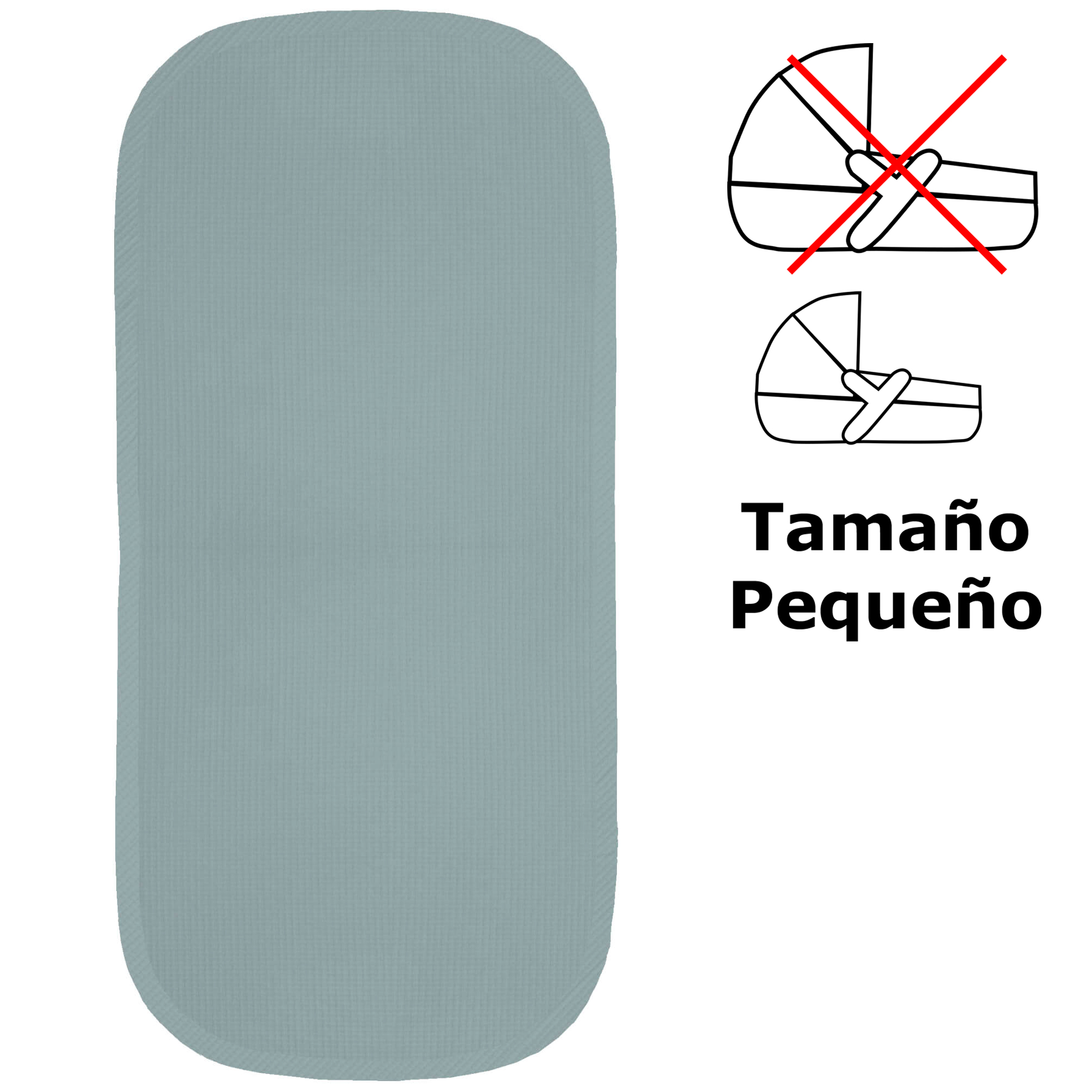 Colchonetas para el Capazo en tejido de algodón Piqué Serker Menta