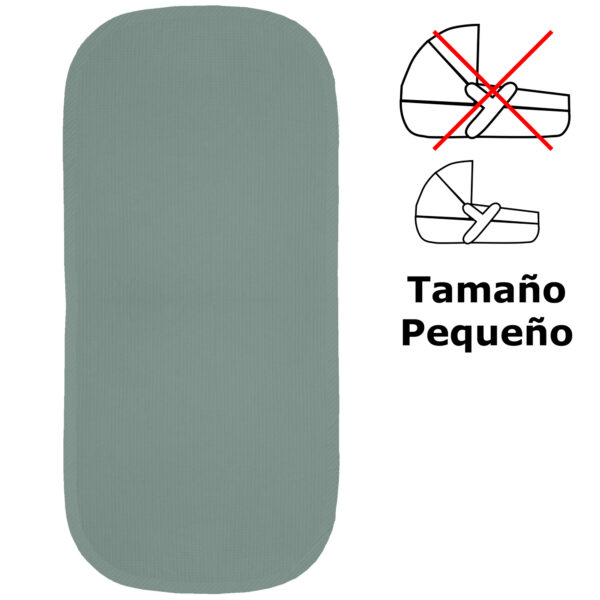 Colchonetas para el Capazo en tejido de algodón Piqué Serker Verde