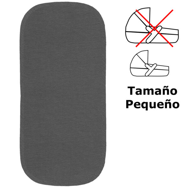 Colchonetas para el Capazo en tejido de algodón Villela Gris Marengo