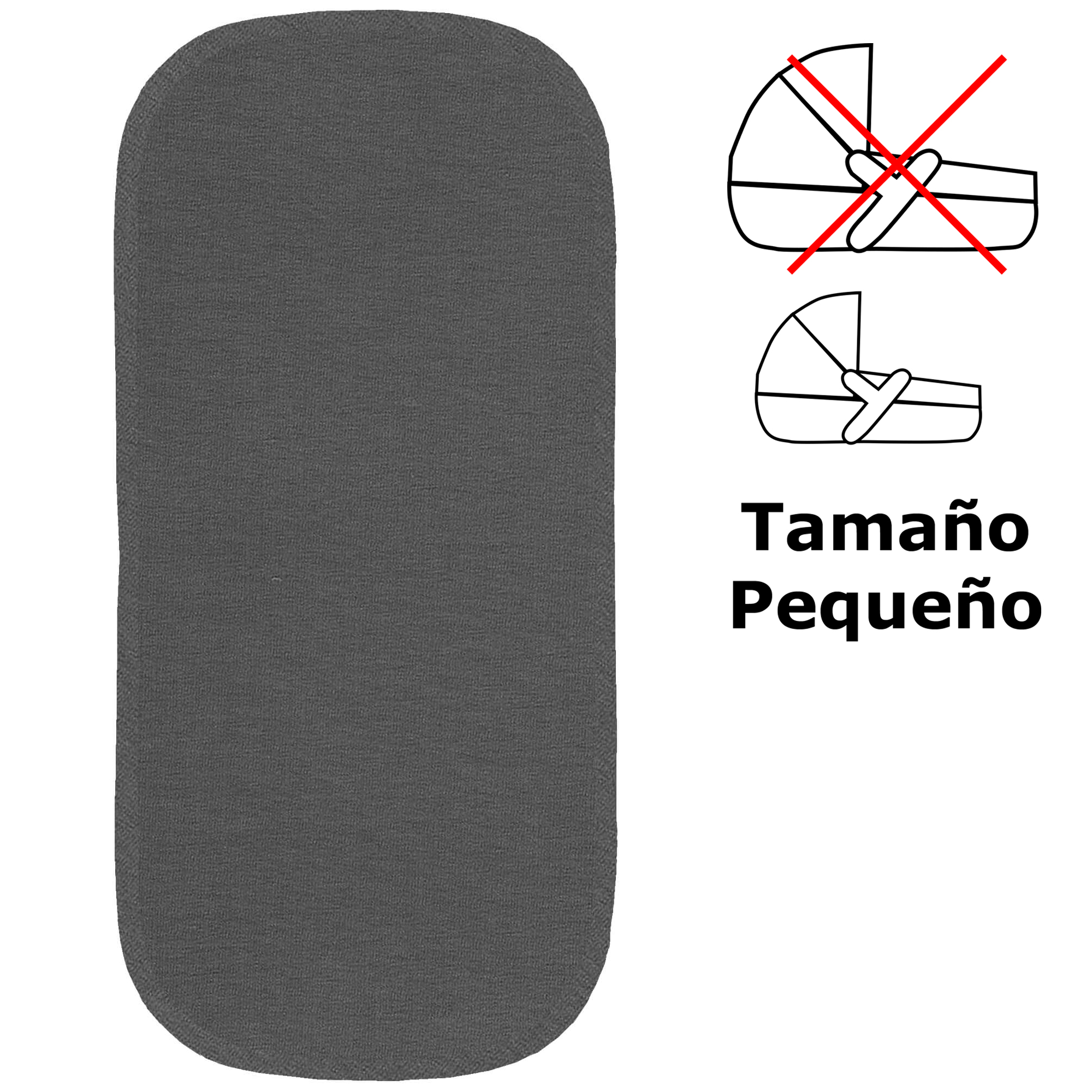 Colchonetas para el Capazo en tejido de algodón Villela Gris Marengo