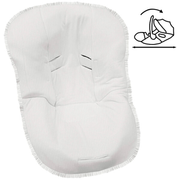 Funda Grupo Cero Modular en tejido de algodón Piqué Roma Blanco Roto