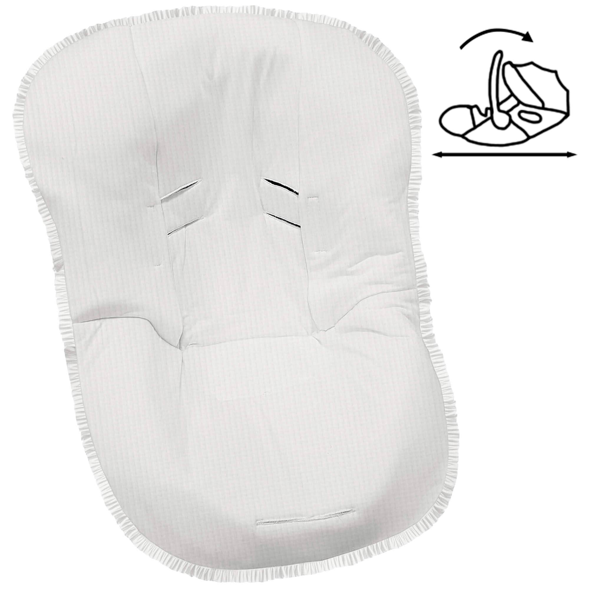 Funda Grupo Cero Modular en tejido de algodón Piqué Roma Blanco Roto