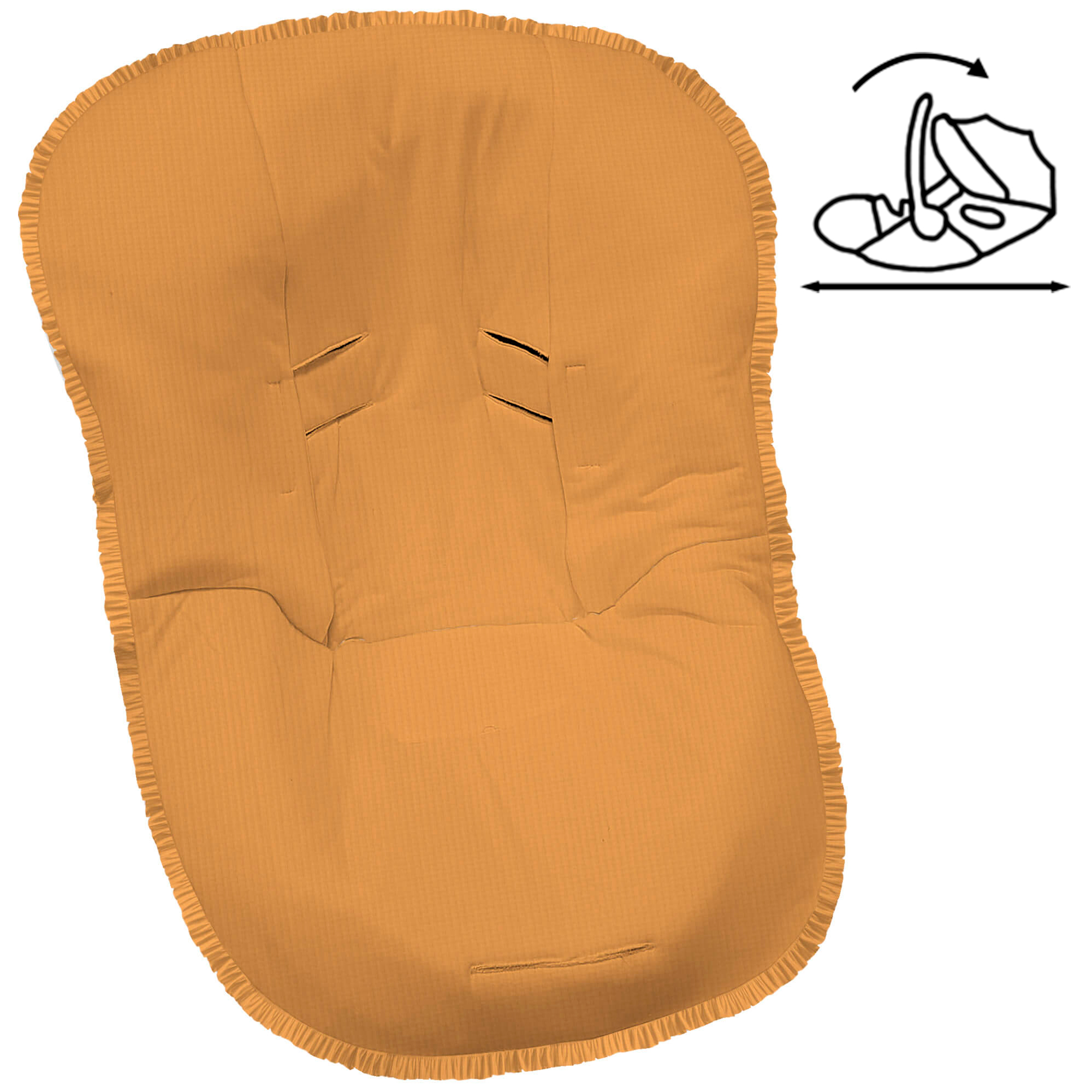 Funda Grupo Cero Modular en tejido de algodón Piqué Serker Mostaza