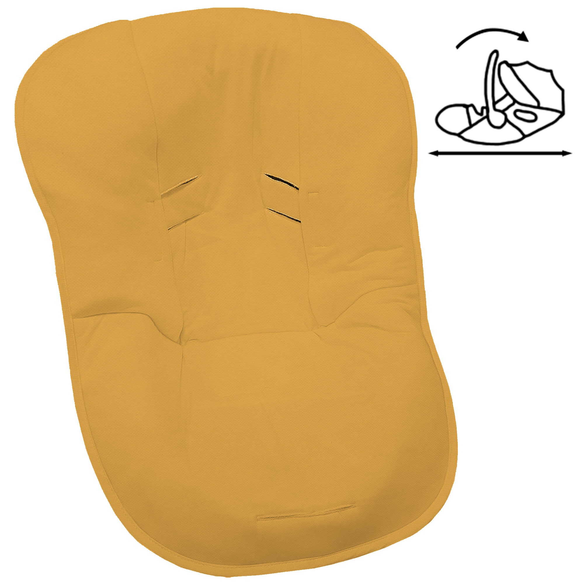 Funda Grupo Cero Modular en tejido de algodón Piqué Valencia Mostaza