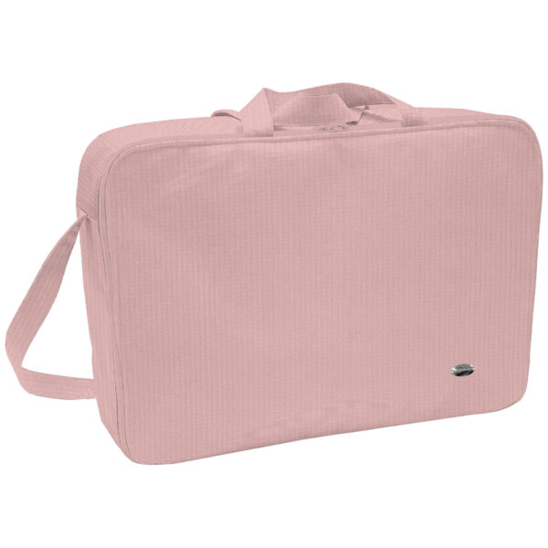 Maleta para el bebé en tejido Roma de algodón color Rosa