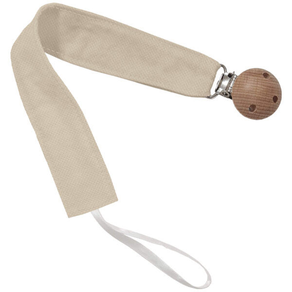 Pinza Chupete en tejido de algodón Piqué Valencia Camel