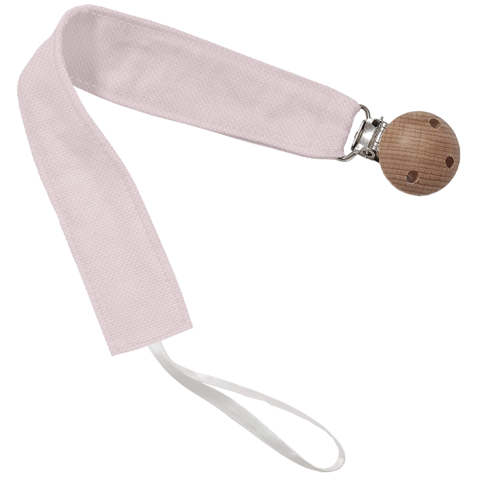 Pinza Chupete en tejido de algodón Piqué Valencia Rosa