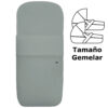Saco para Capazo Gemelar  en tejido de algodón Bambula Verde
