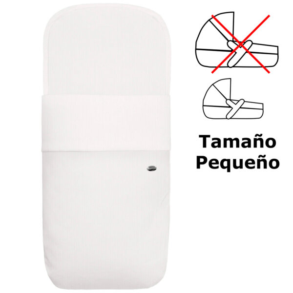 Saco para Capazo Pequeño en tejido de algodón Bambula Crudo Bebé