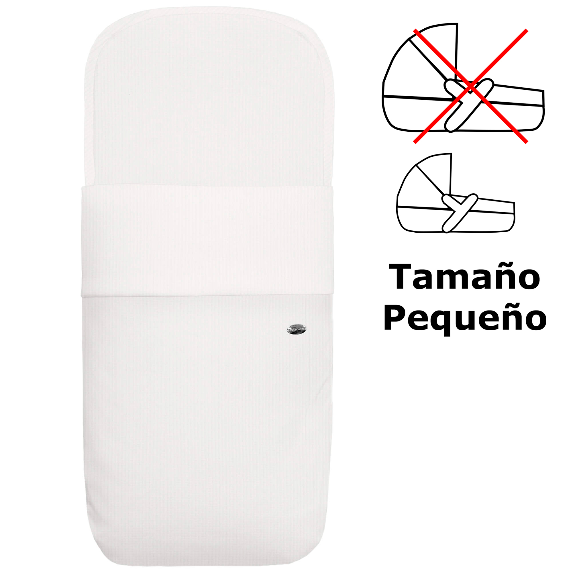 Saco para Capazo Pequeño en tejido de algodón Bambula Crudo Bebé