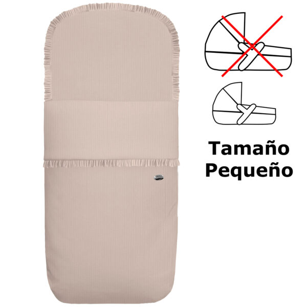 Saco para Capazo Pequeño en tejido de algodón Bambula Beige-Tostado-Tostado