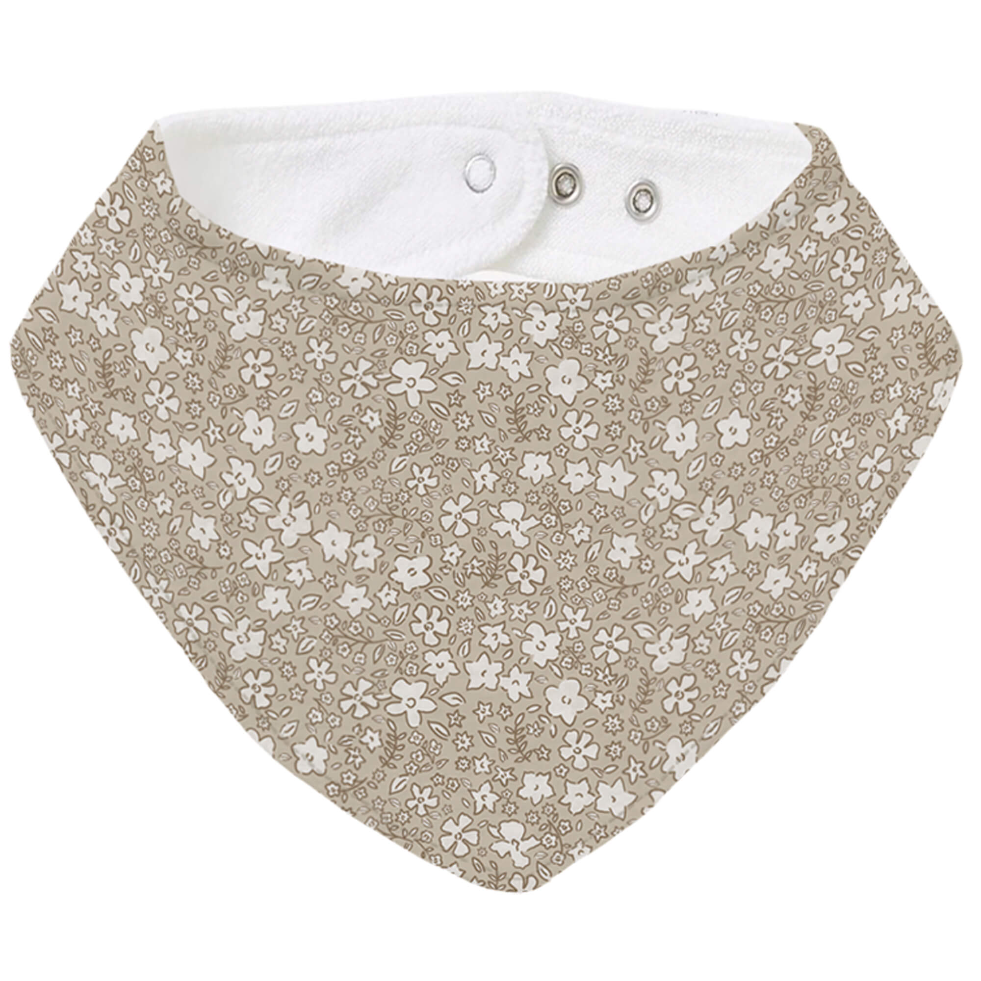 Bandana Grande Iris Invierno Flores marron