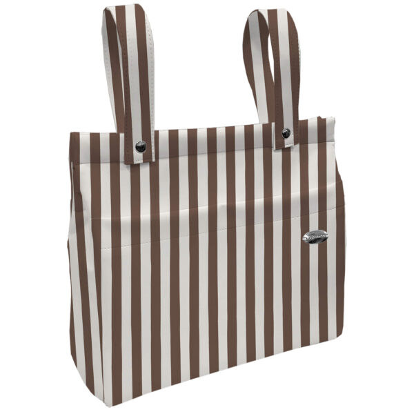 Bolso para carro modelo Panera Rayas marron