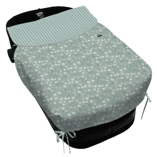 Colcha con Lazos Iris Invierno verde pelo estampado