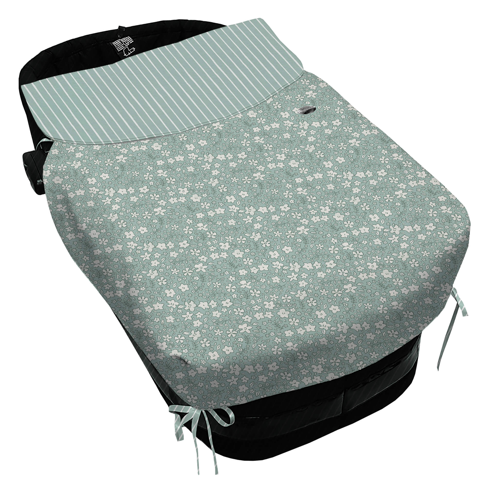 Colcha con Lazos Iris Invierno verde pelo estampado