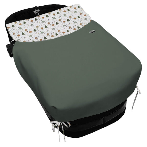 Colcha con Lazos Sicilia polipiel verde pelo estampado