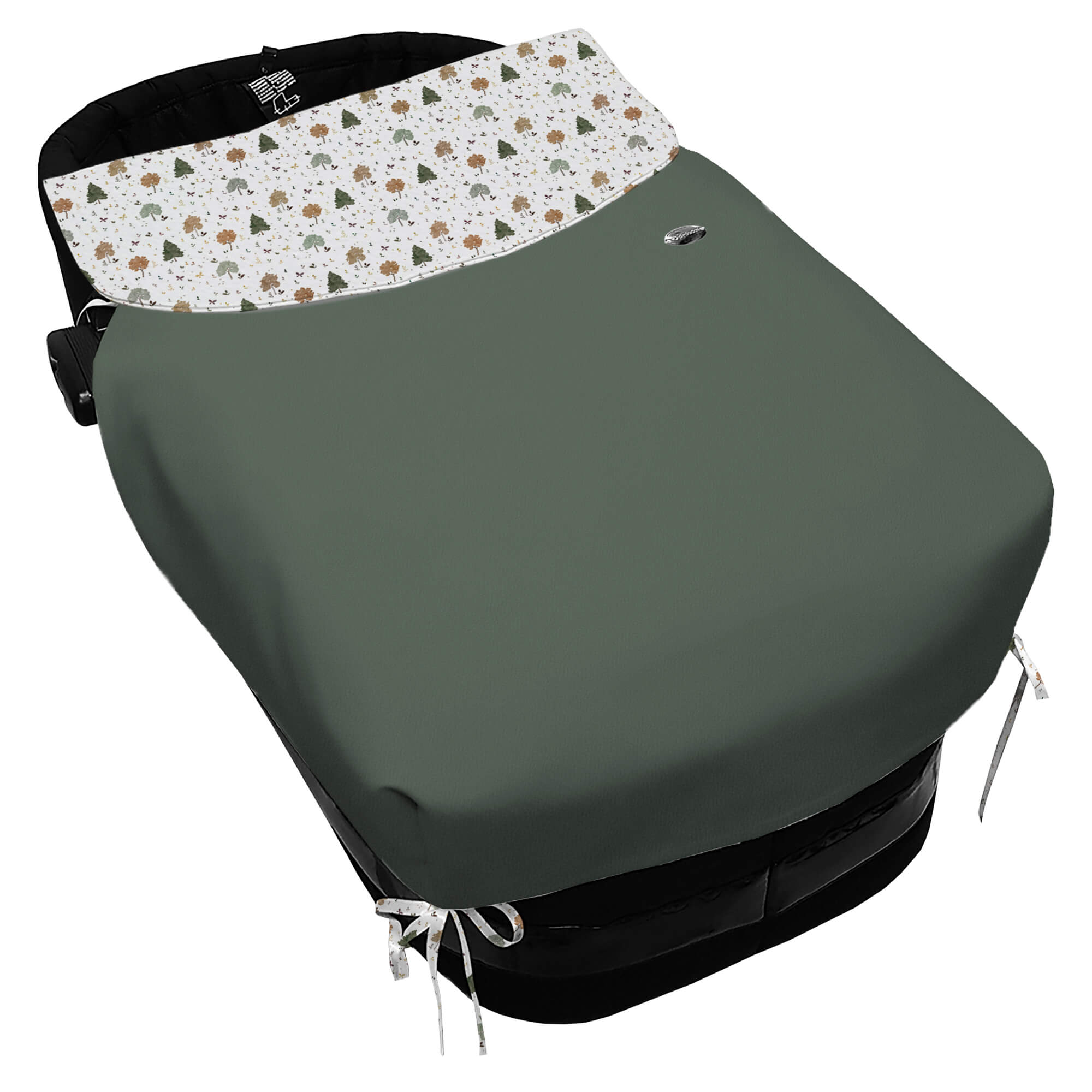 Colcha con Lazos Sicilia polipiel verde pelo estampado