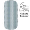 Colchoneta capazo gemelar Provenza invierno Rayas azul Colchoneta para capazo gemelar Provenza invierno Rayas azul