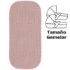 Colchoneta para capazo gemelar Provenza invierno Tulipanes maquillaje