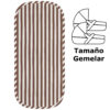 Colchoneta para capazo gemelar Rayas marron