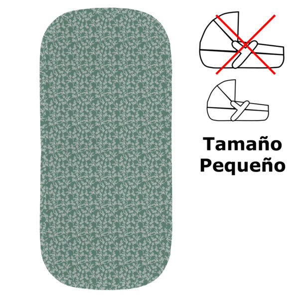 Colchoneta para capazo pequeña Alba verde